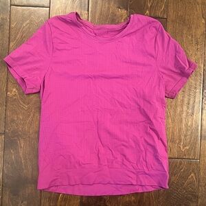 Athleta Women's Pink Short Sleeve Top